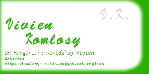 vivien komlosy business card